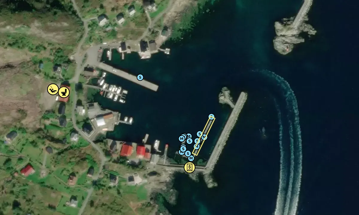 Satelite image of Silda Gjestebrygge