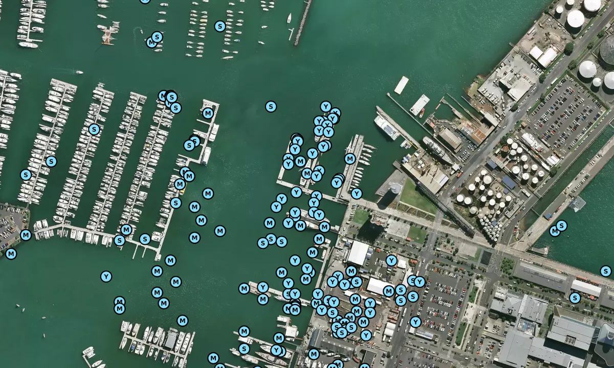 Satelite image of Silo Park Marina