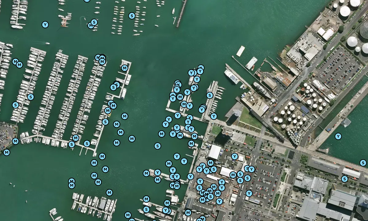 Satelite image of Silo Park Marina