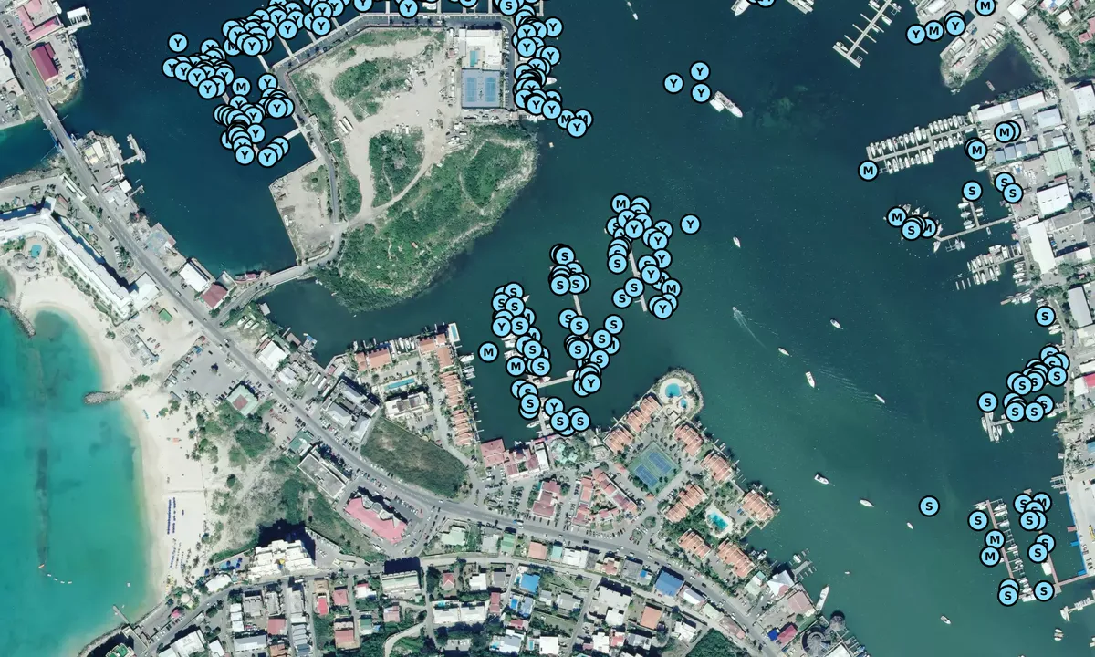 Satelite image of Simpson Bay Marina