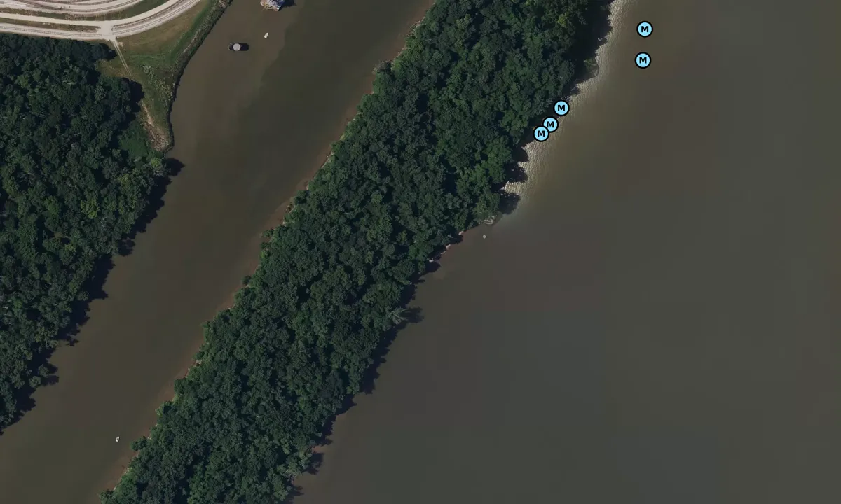 Satelite image of Six Mile Island