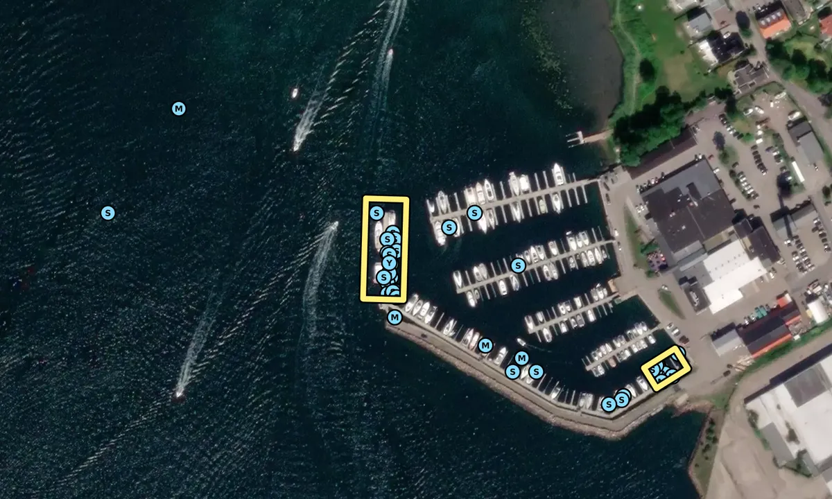 Satelite image of Sjøsenteret Vallø