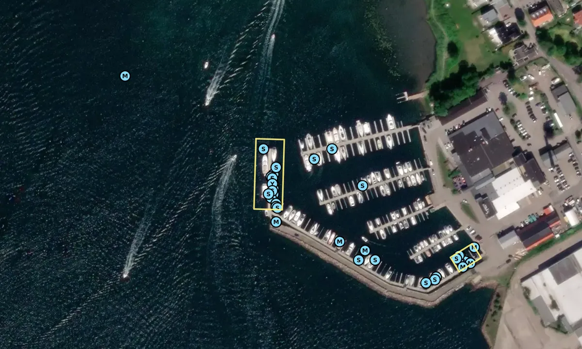Satelite image of Sjøsenteret Vallø