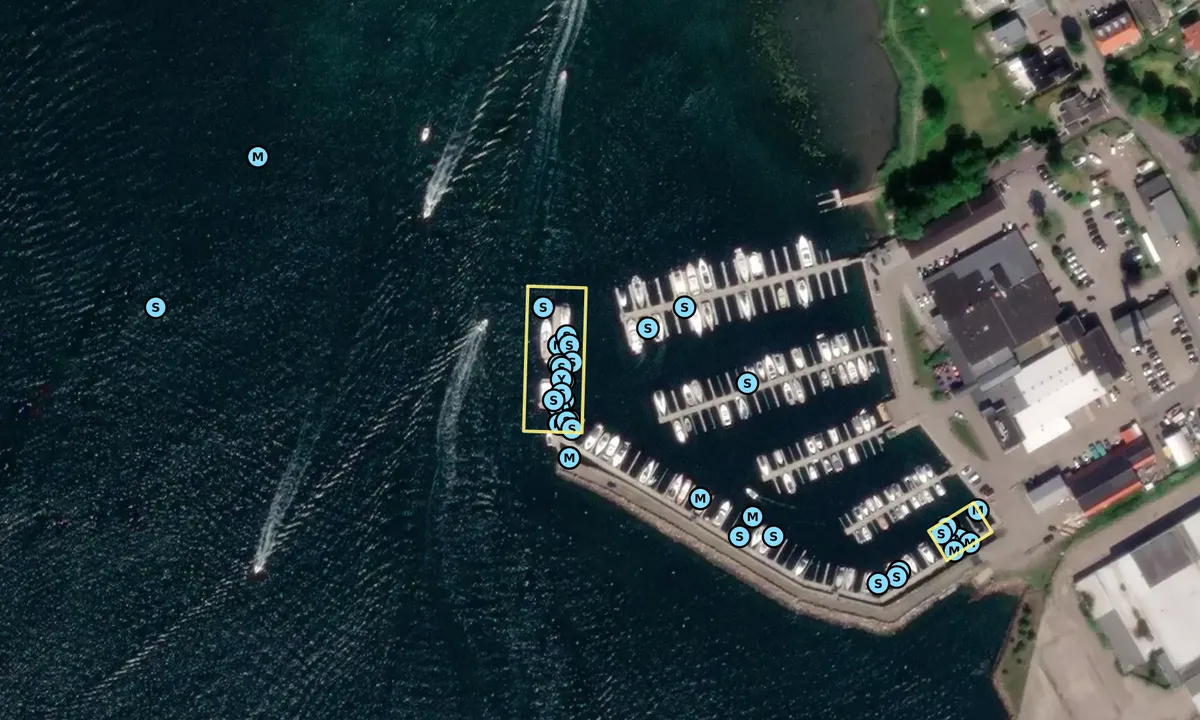 Satelite image of Sjøsenteret Vallø