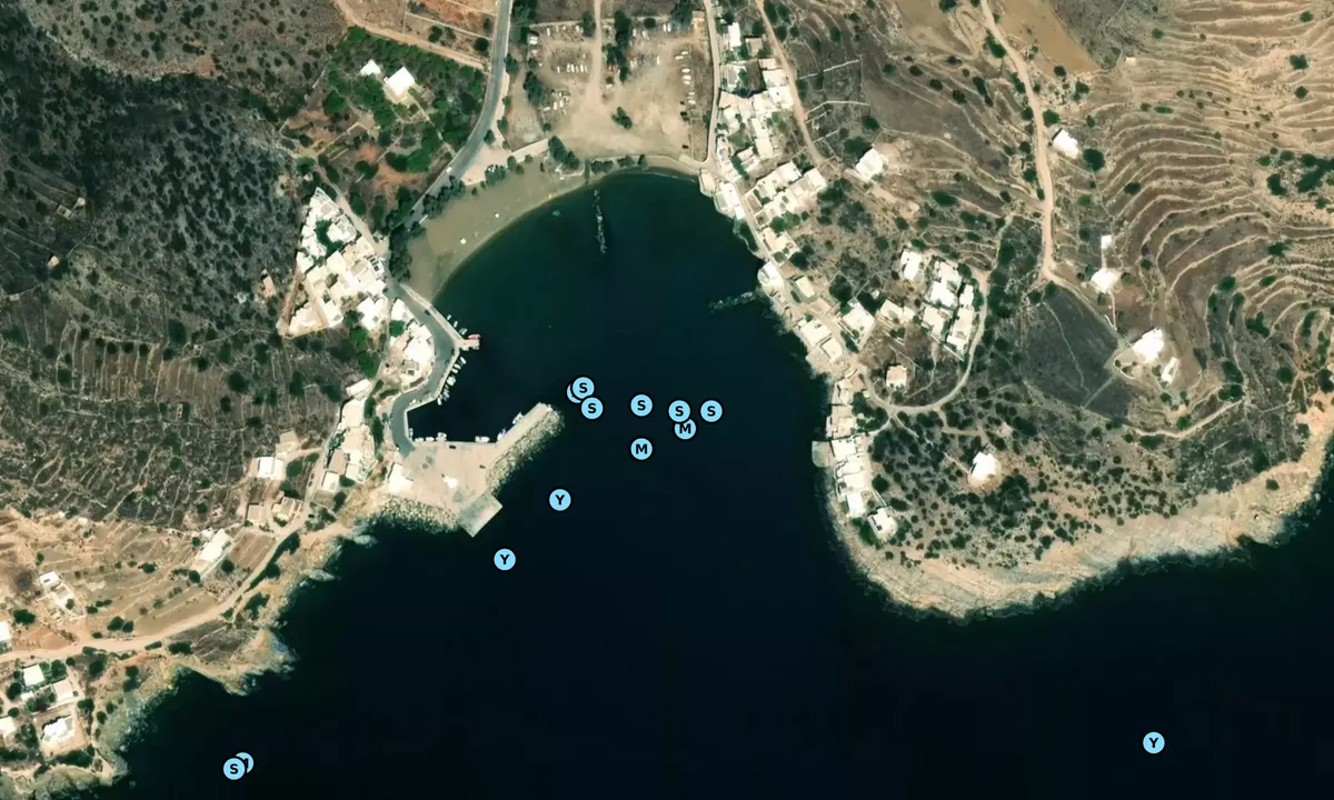 Satelite image of Skala Bay