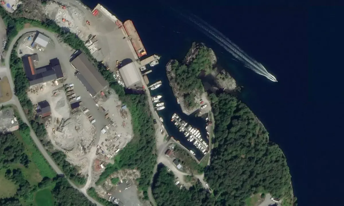 Satelite image of Skånevik Båtforening