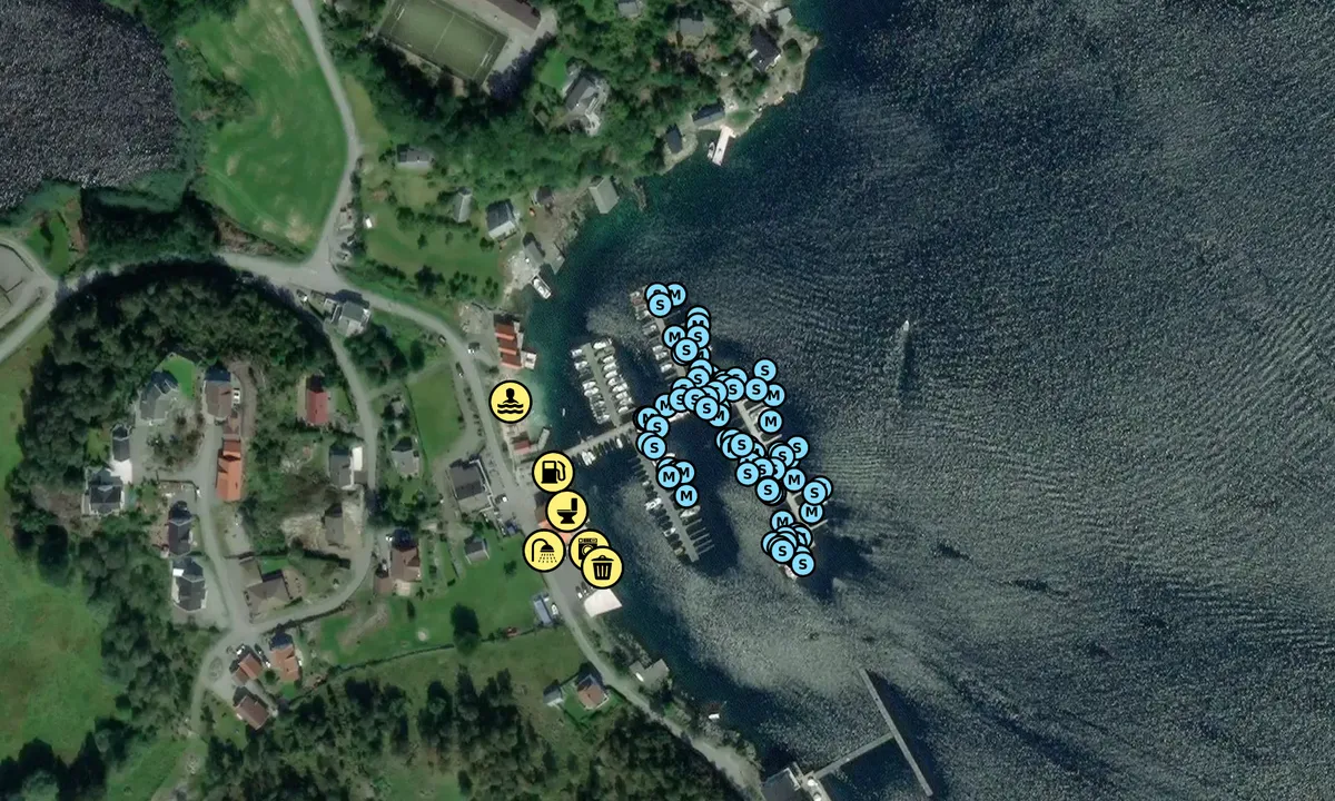 Satelite image of Skartveit Gjestehavn