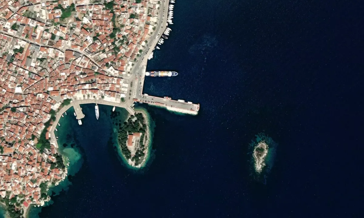 Flyfoto av Skiathos Bay