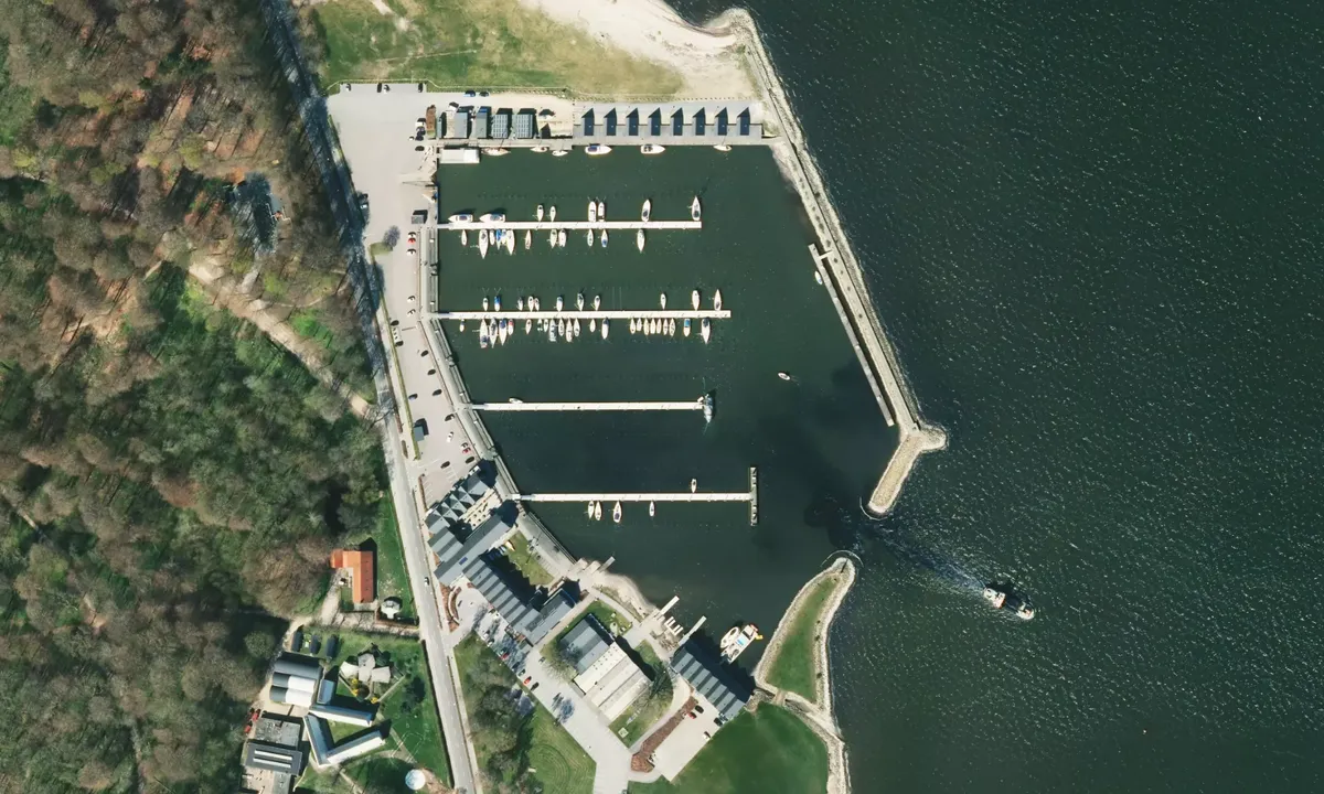 Flyfoto av Skive Søsportshavn