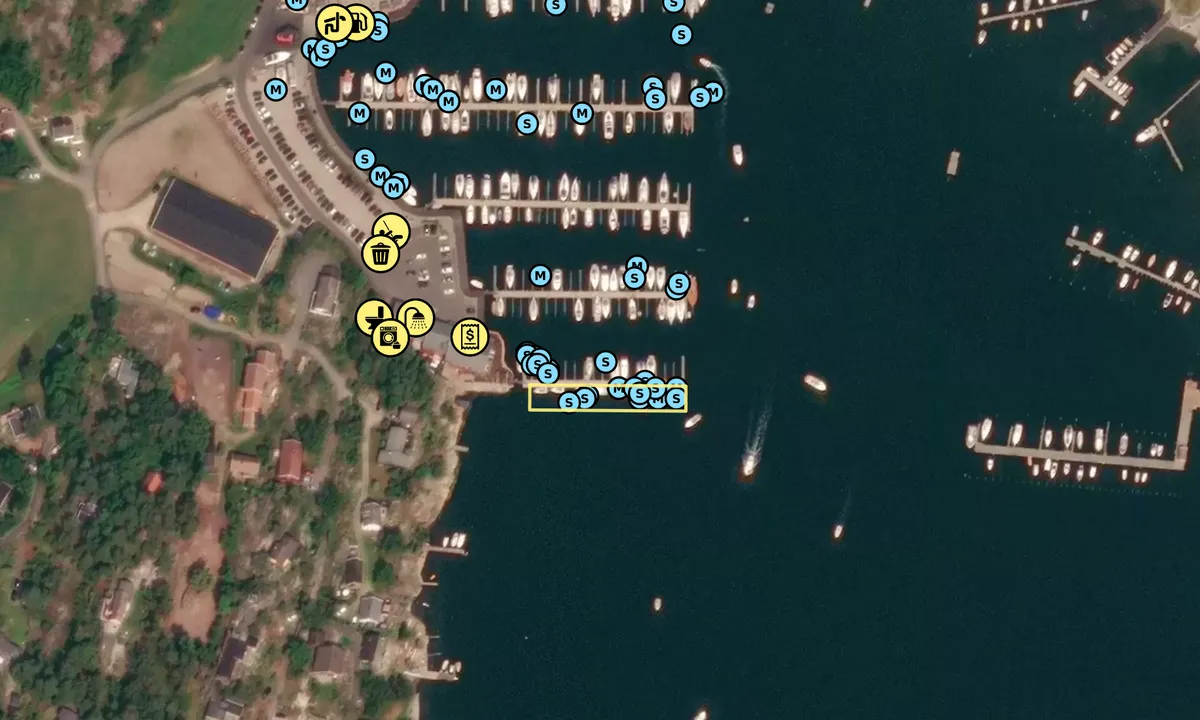 Satelite image of Skjæløy Gjestehavn