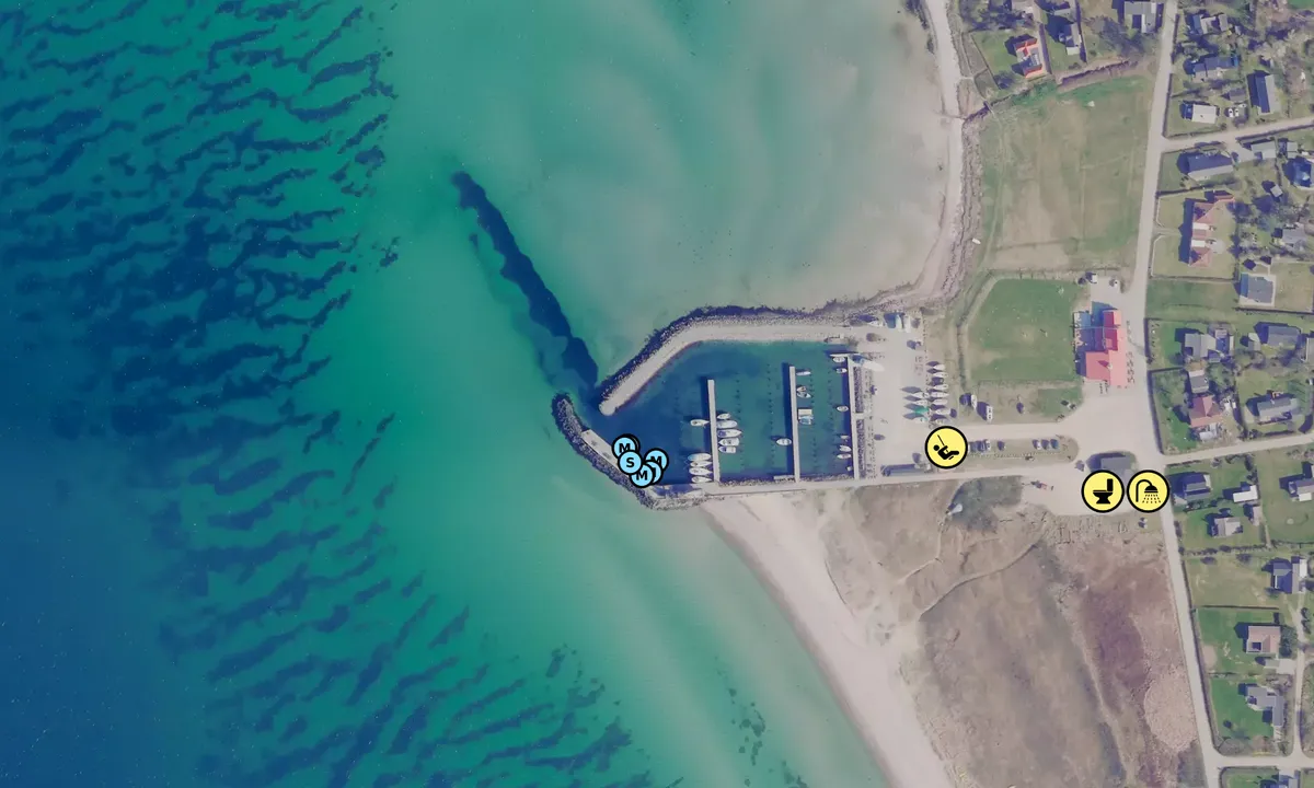Satelite image of Skødshoved Bro Jollehavn
