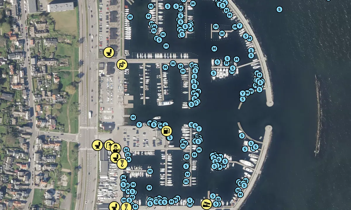 Satelite image of Skovshoved Havn