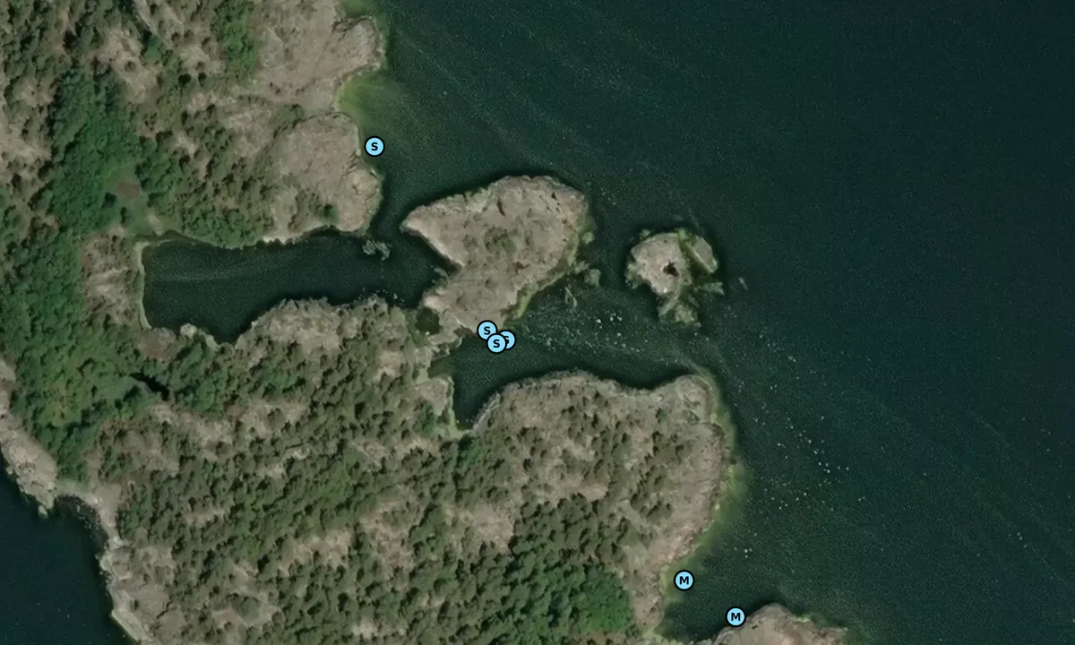 Satelite image of Skräckskär - Krokudden - Tjärkroken - Häradskär