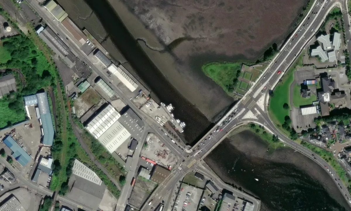 Satelite image of Sligo Harbour Pontoon