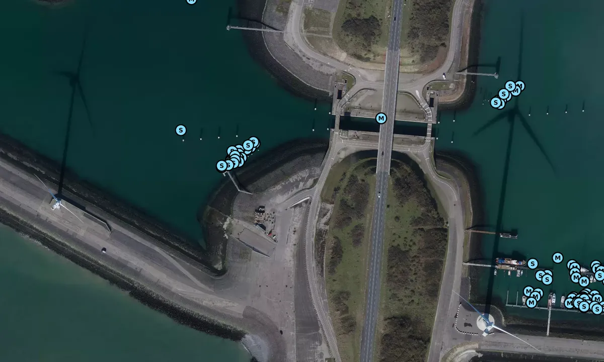 Satelite image of Sluis Neeltje Jans
