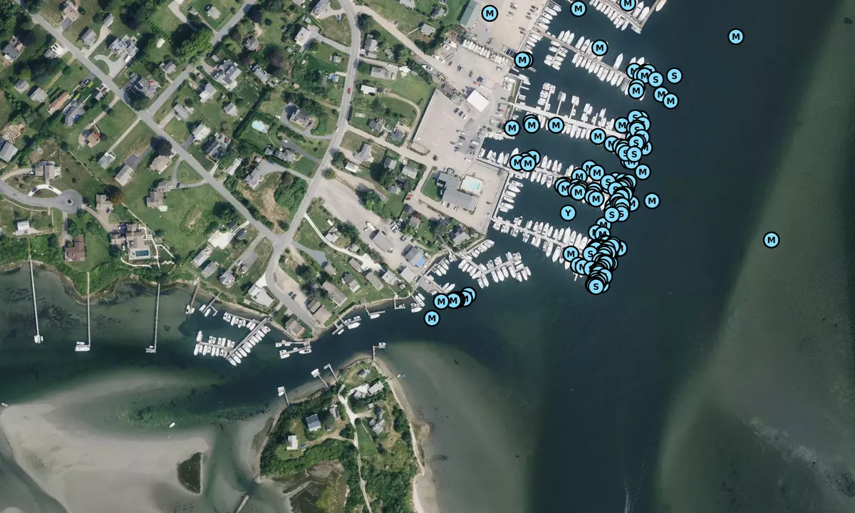 Satelite image of Snug Harbor Marina - Narragansett