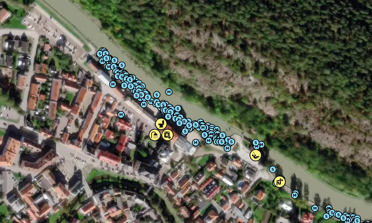 Satelite image of Söderköping - Kanalhamnen
