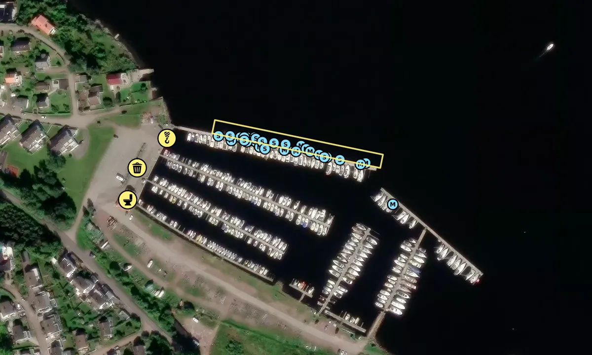 Satelite image of Solviken Båtforening