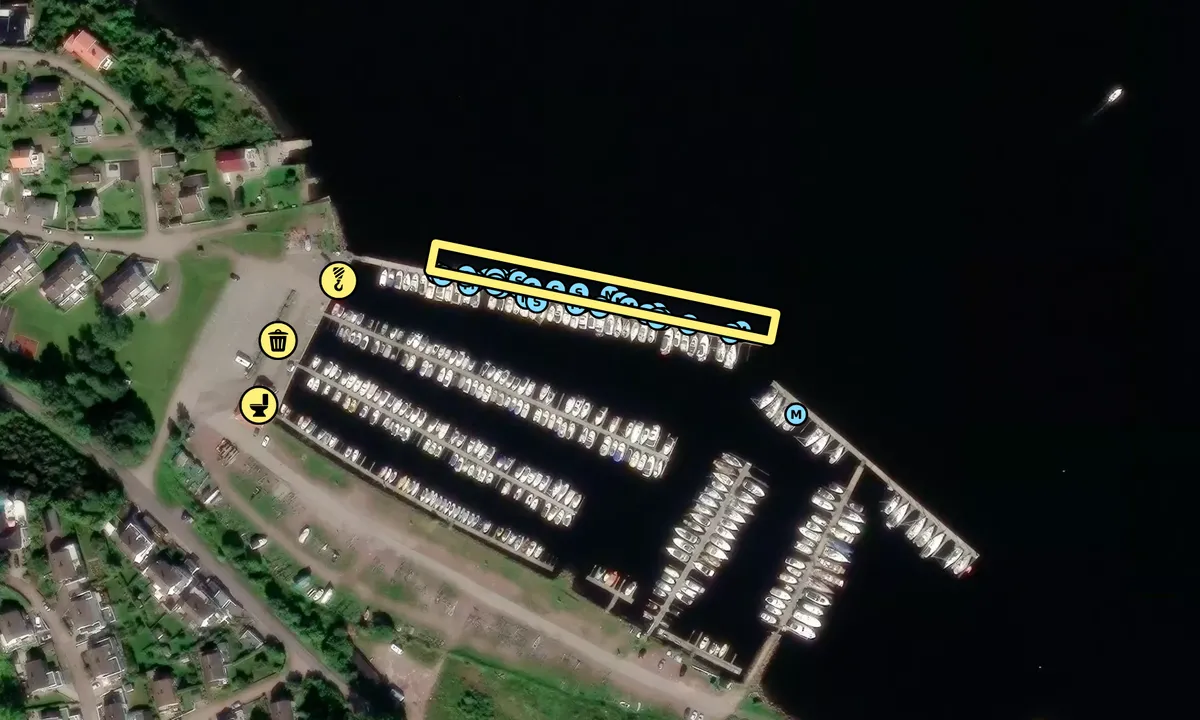 Satelite image of Solviken Båtforening