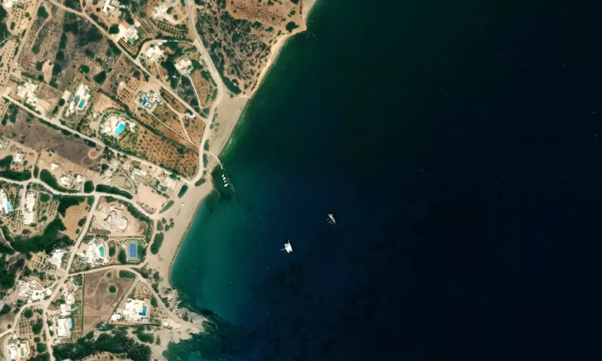 Flyfoto av Soros Beach
