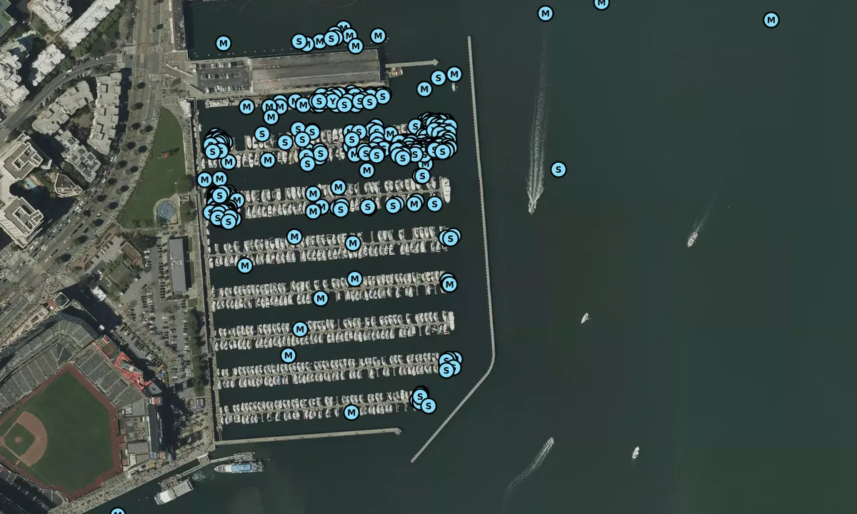 Satelite image of South Beach Yacht Club