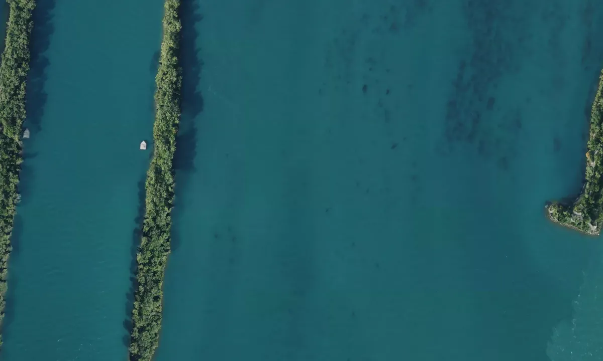 Satelite image of South Detroit River Exit