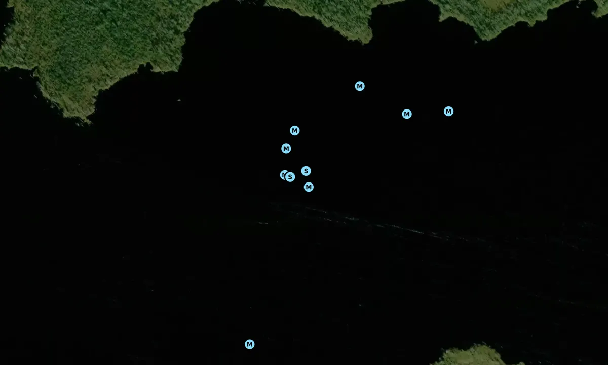 Satelite image of South Lake - Manns Harbor