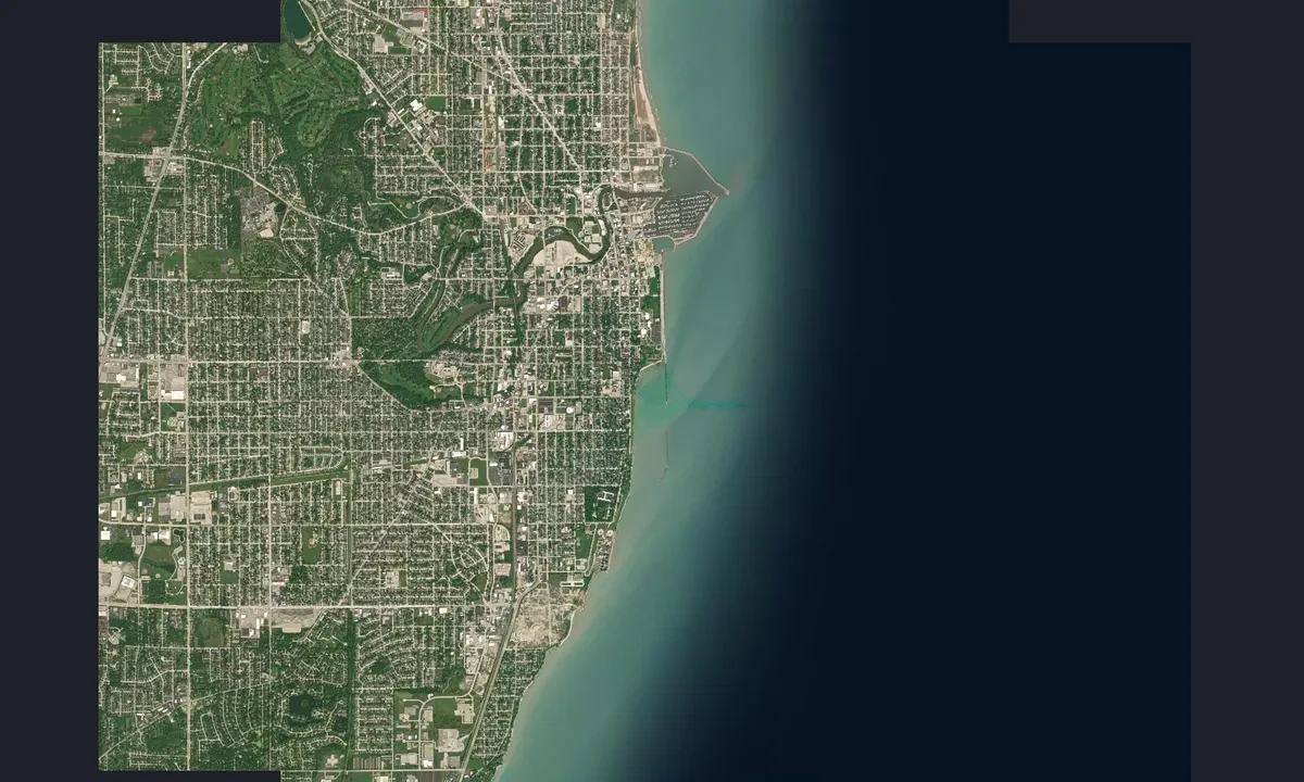 Flyfoto av South of Racine