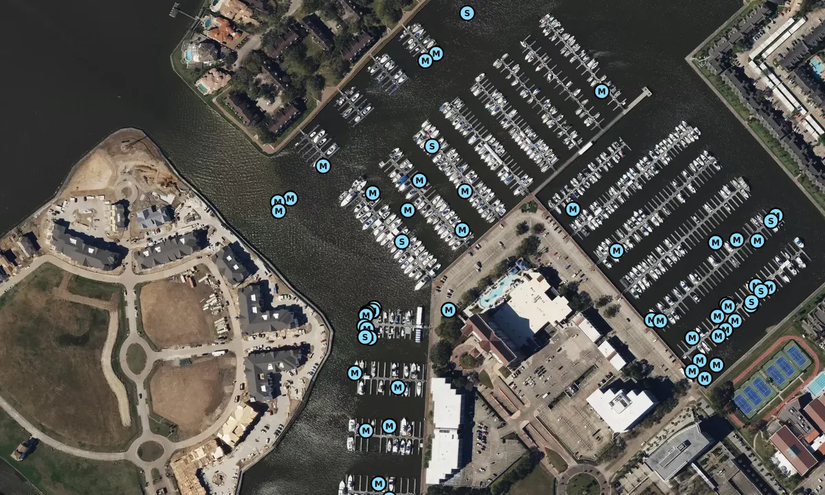 Satelite image of South Shore Harbour Marina
