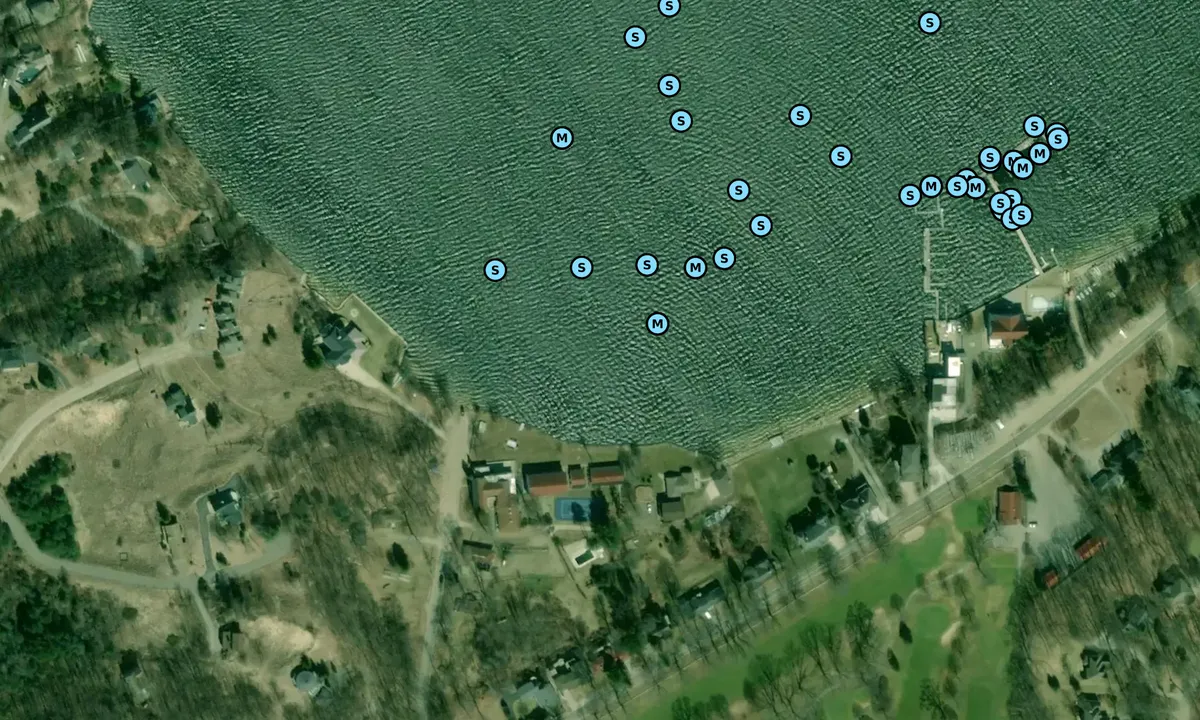 Satelite image of South Shore Marina - Wabaningo