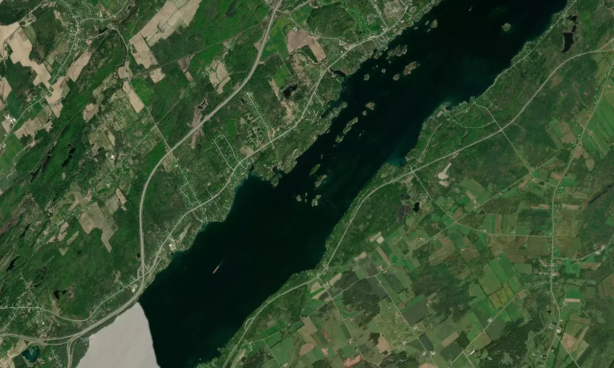 Flyfoto av South Twin Island (City of Brockville)