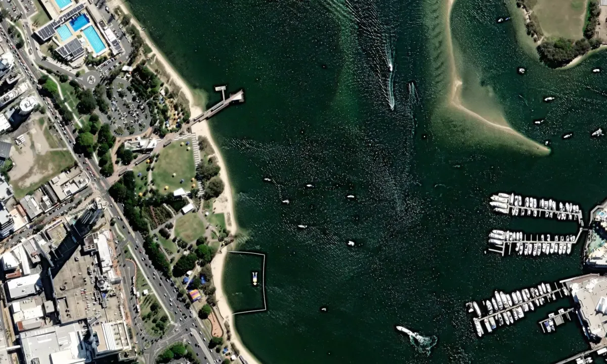 Flyfoto av Southport Yetty