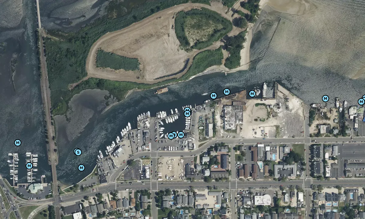 Satelite image of Southside Marina - Point Pleasant Beach