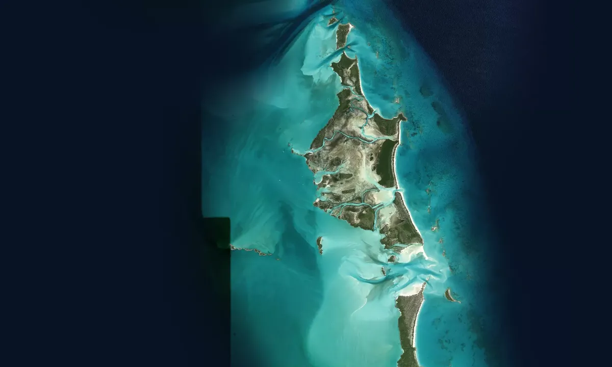 Flyfoto av Southwest Shroud Cay