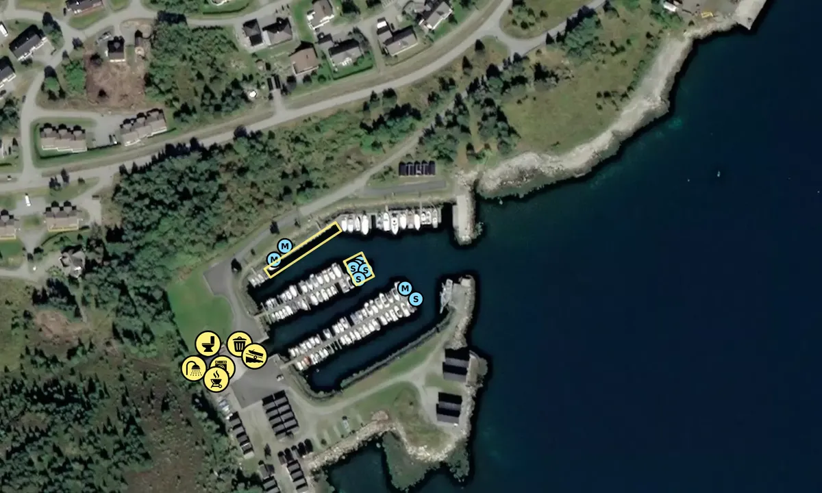 Satelite image of Søvik og Gamlem Småbåtlag