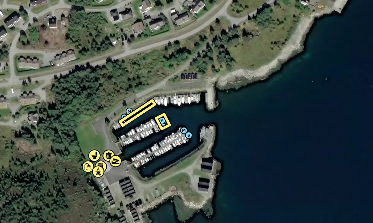 Satelite image of Søvik og Gamlem Småbåtlag