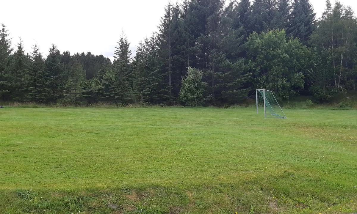 Søvik og Gamlem Småbåtlag: Fotballmål på en fin plen.