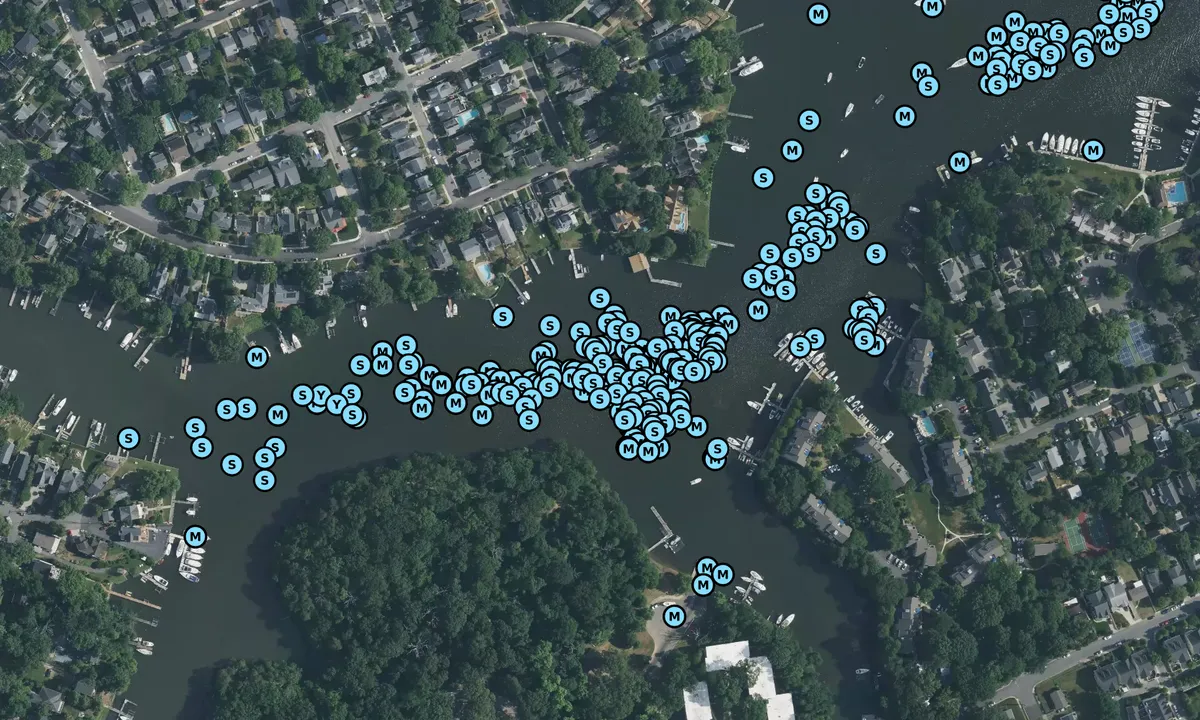 Satelite image of Spa Creek