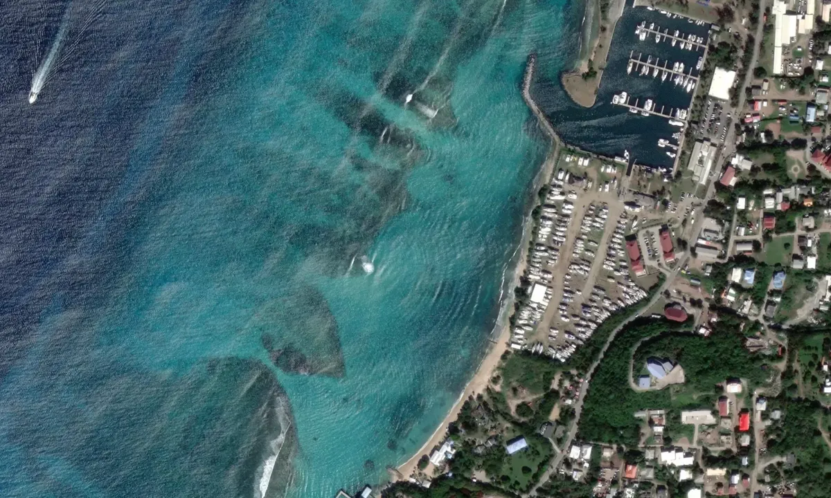 Flyfoto av Spanish Town reef
