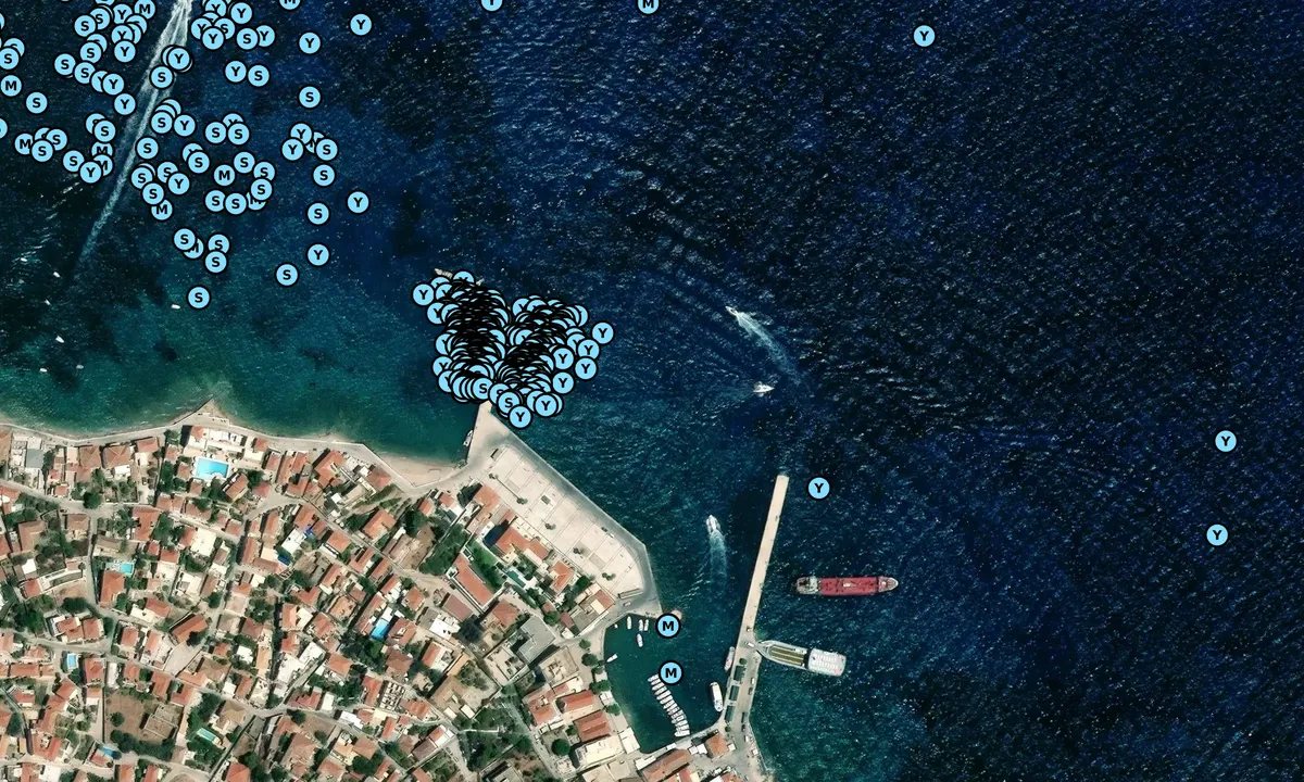 Satelite image of Spetses - New Harbour