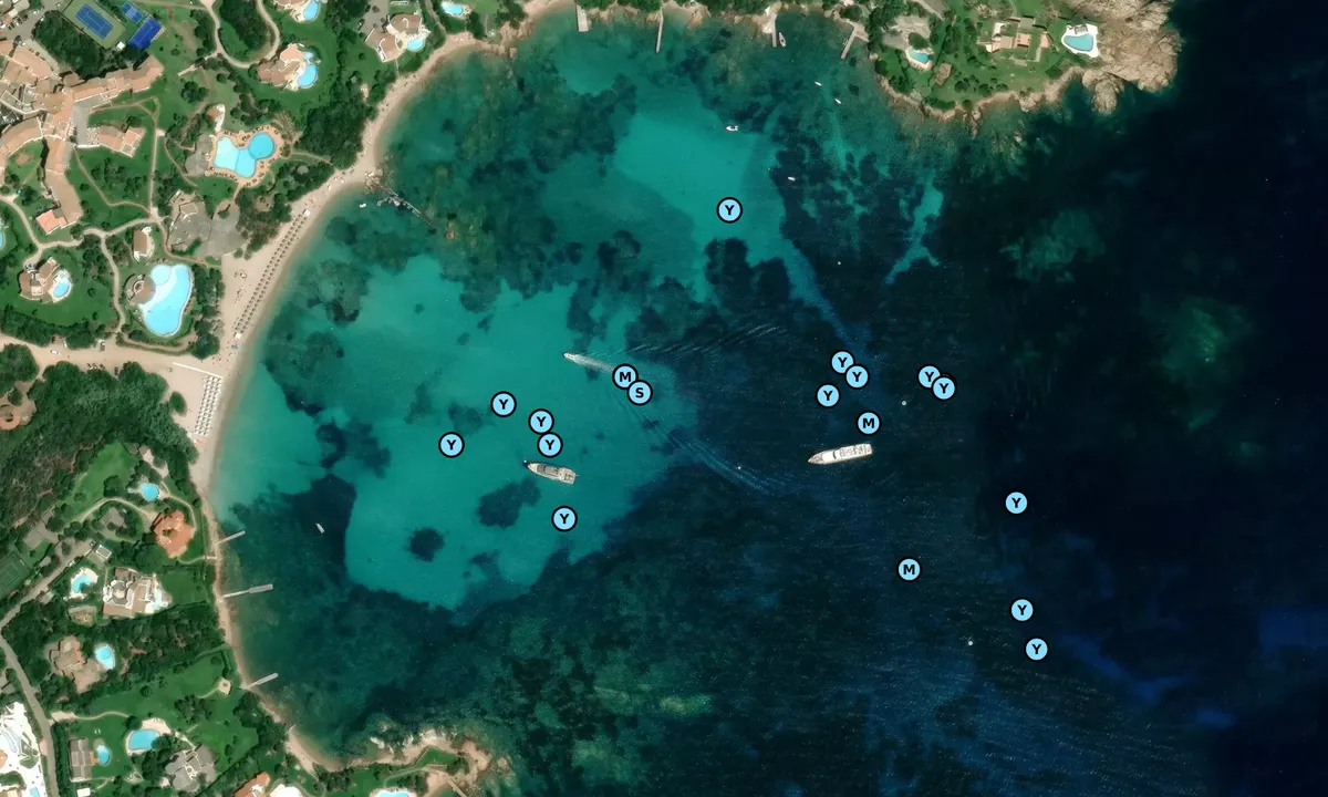 Satelite image of Spiaggia Del Romazzino