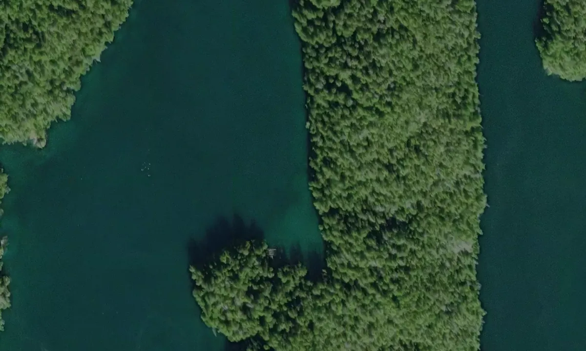 Satelite image of Spicer Island - West