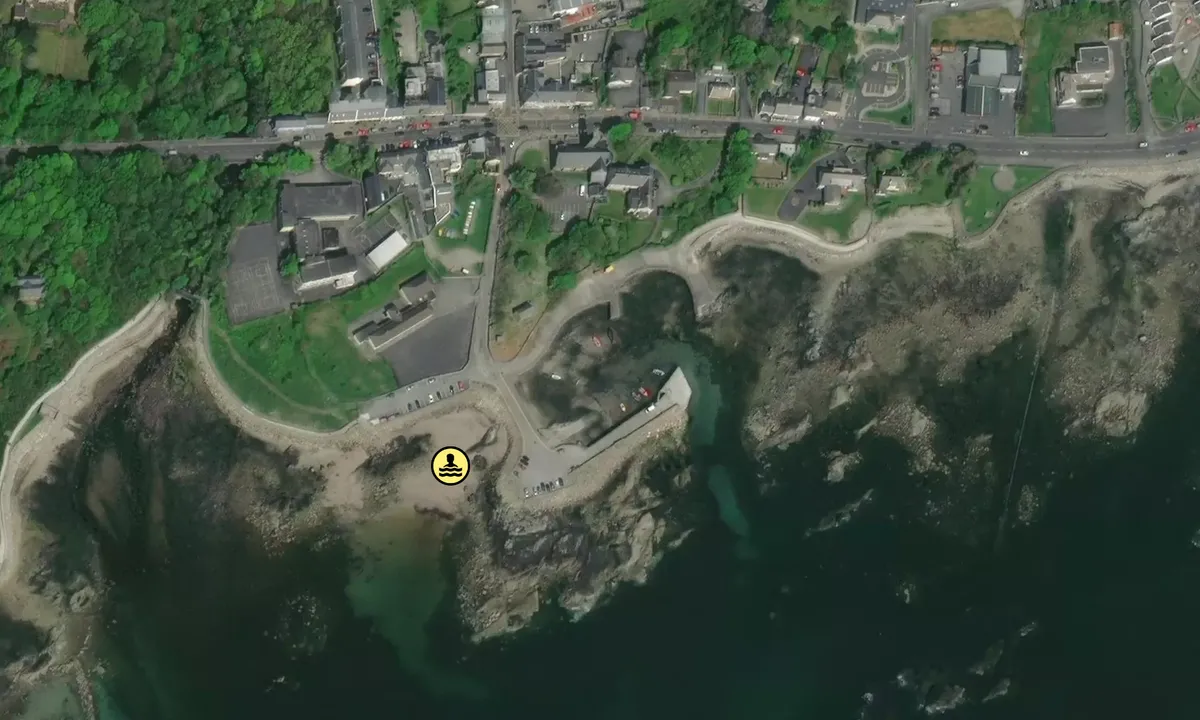 Satelite image of Spiddal old pier