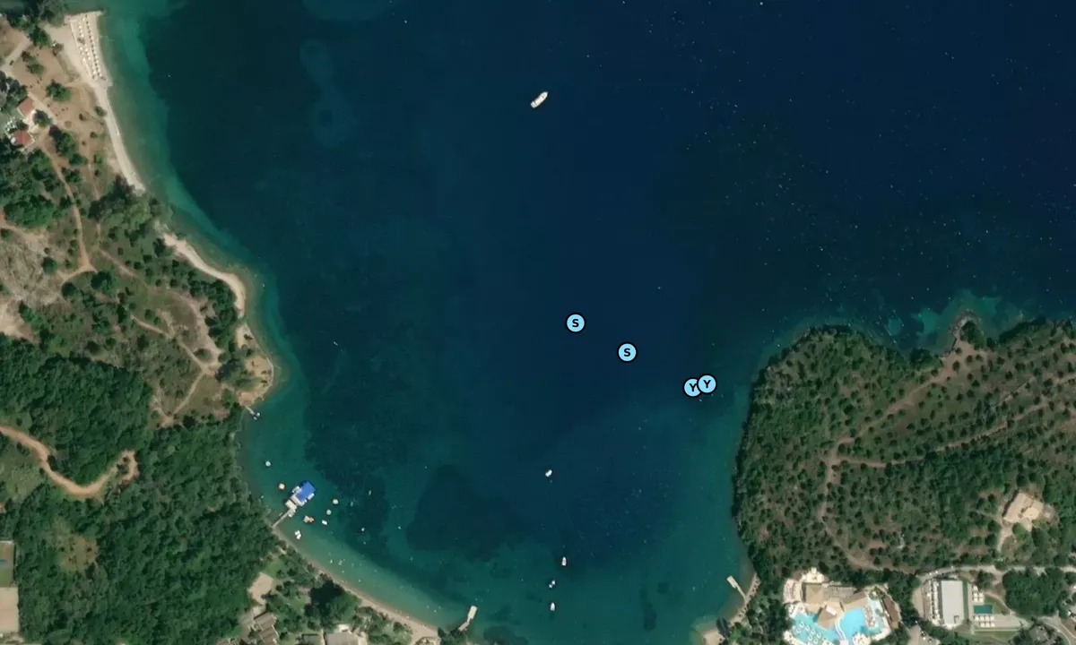 Satelite image of Spilios Beach