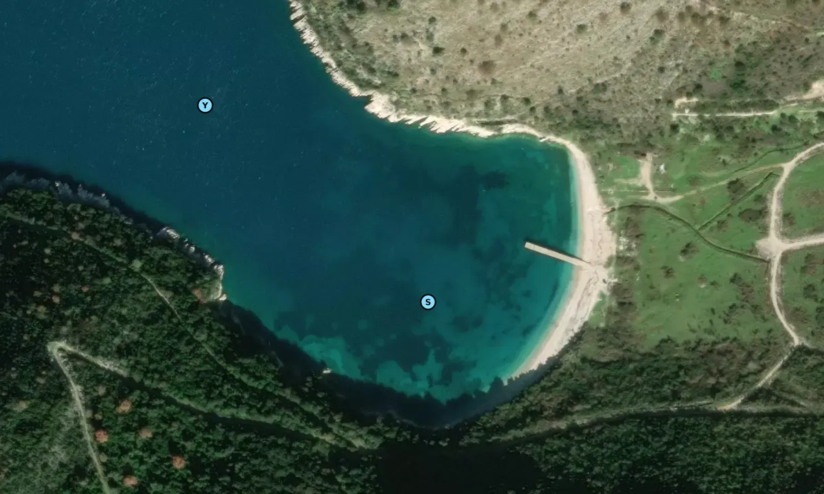 Satelite image of Spilja Bay