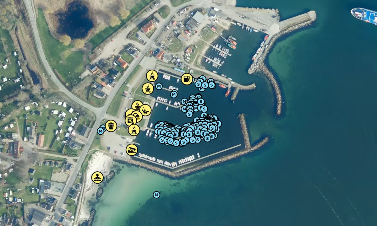 Satelite image of Spodsbjerg Turistbådehavn