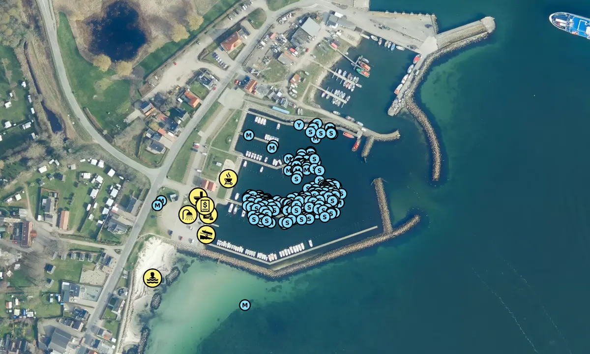 Satelite image of Spodsbjerg Turistbådehavn