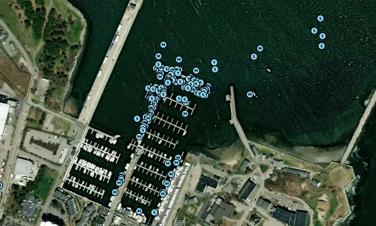 Satelite image of Spring Point Marina - South Portland