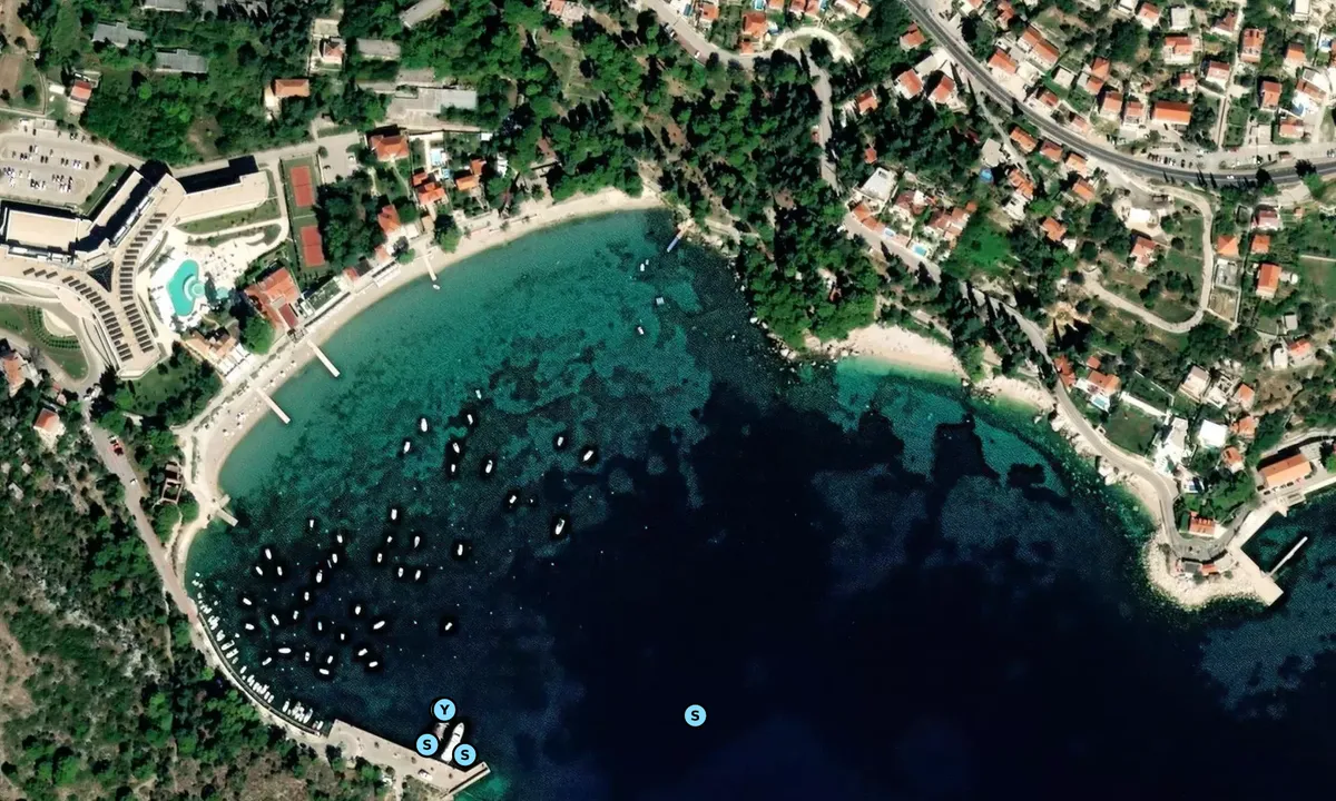 Satelite image of Srebreno