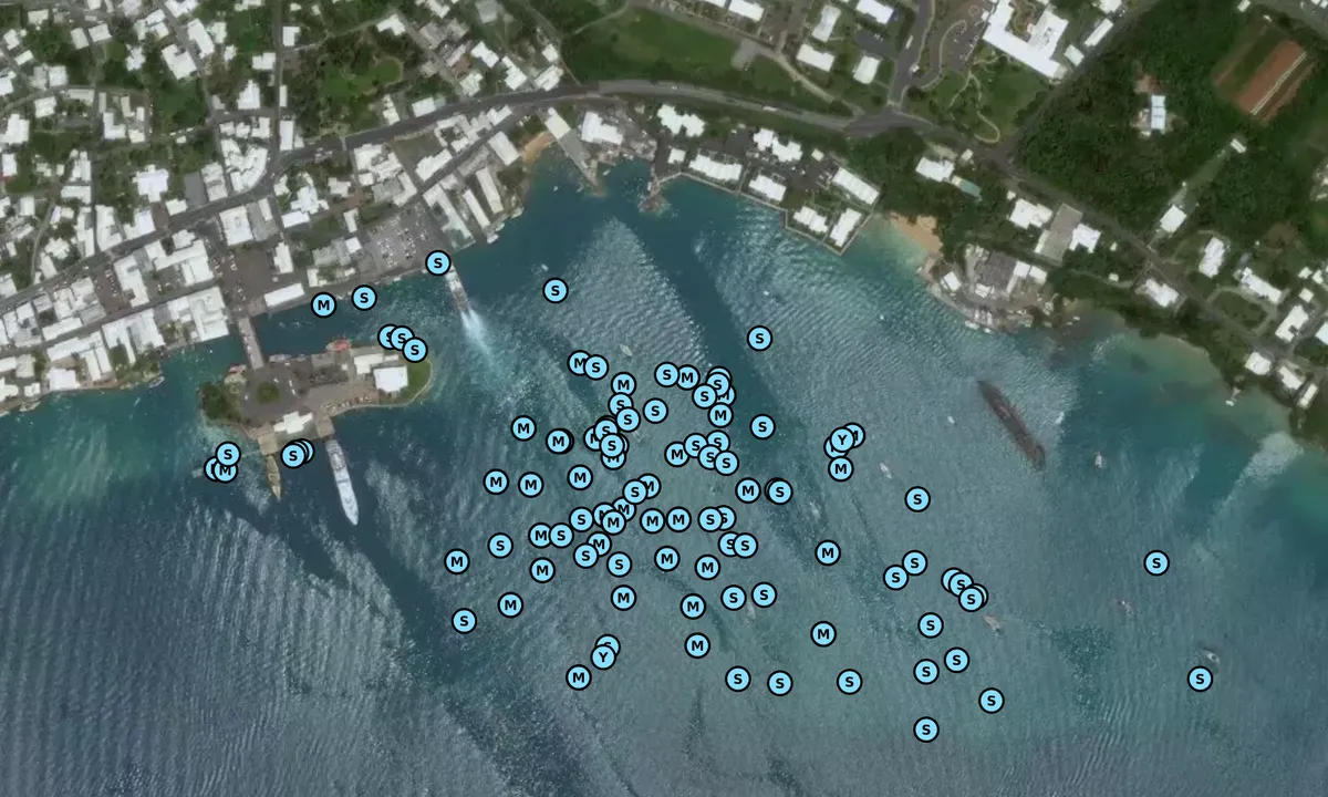 Satelite image of St George's Harbor